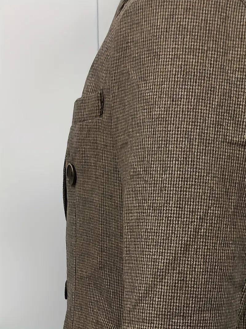 Men's Vintage Double-Breasted Business Suit Jacket