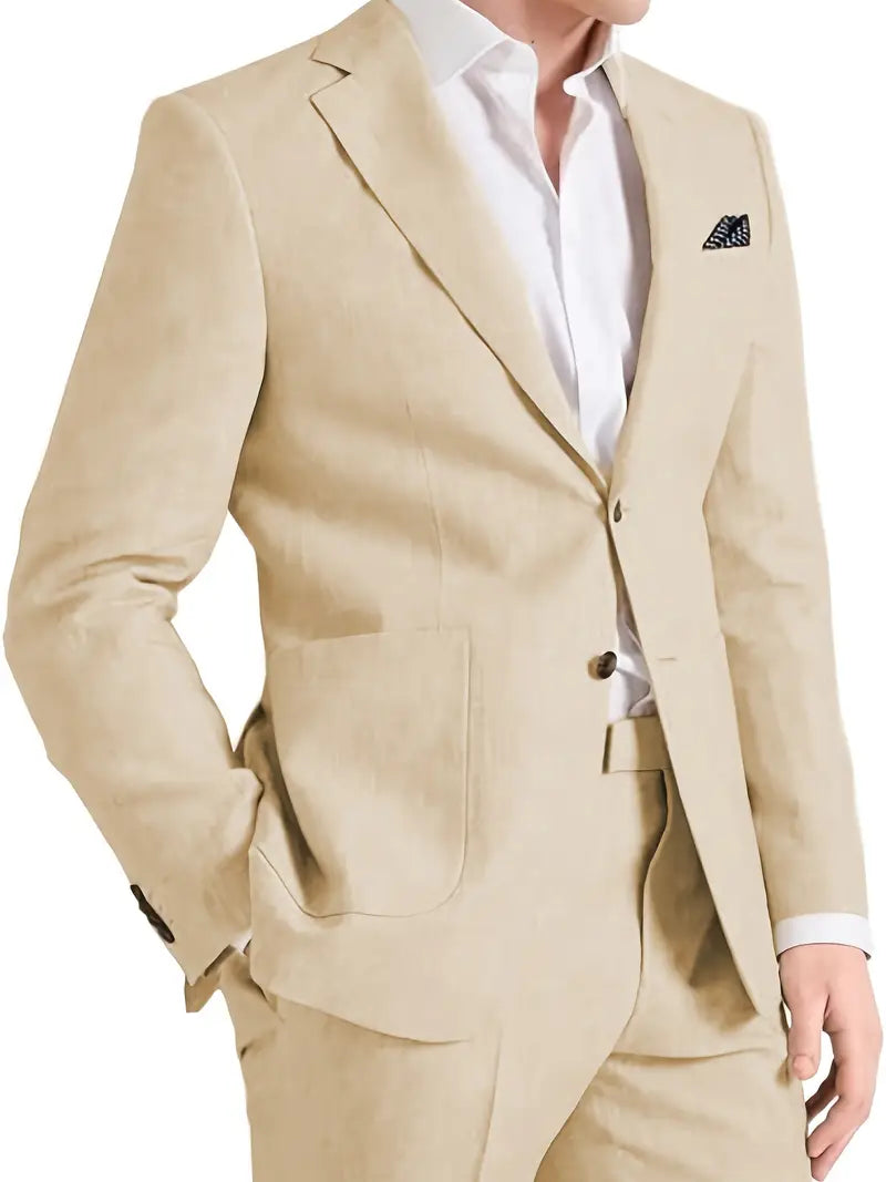 Men'S 3pcs Tweed Suit Wool Blend Herringbone Formal Wedding Party Event Vintage Western Suit Casual Business Workwear Suit